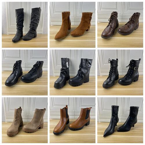 独码时尚百搭尖头时装短靴瘦瘦靴