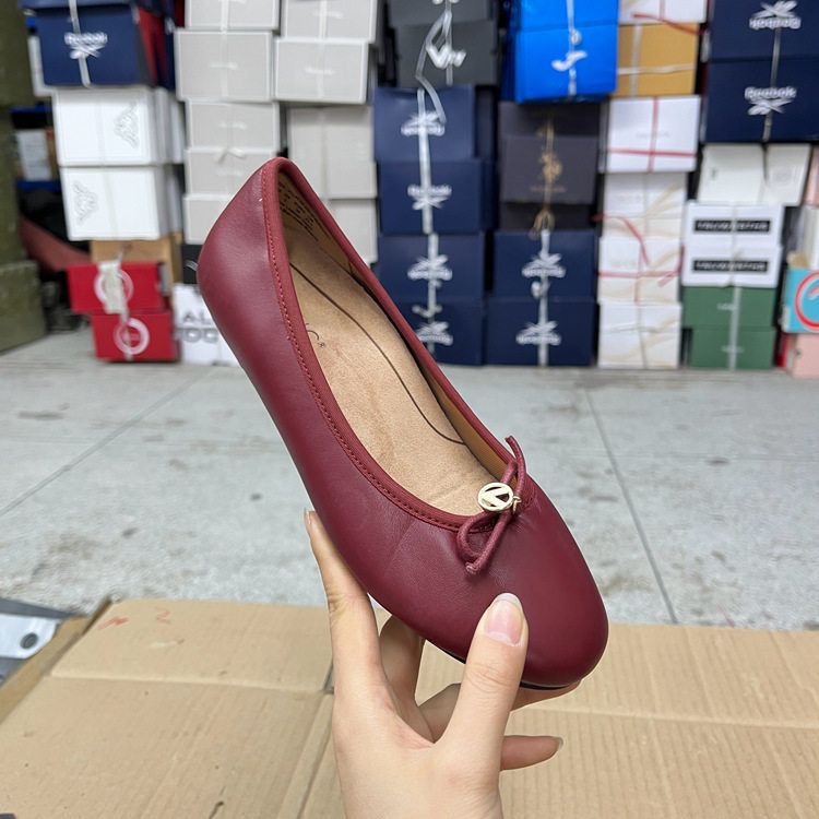 Lady Shoes外贸原单女鞋真皮新款圆头浅口蝴蝶结平底一脚蹬单鞋,女鞋,乐福鞋（豆豆鞋）,淘宝优惠券,粉丝福利购,淘宝优惠卷