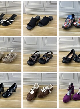 Lady Shoes外贸原单40码杂款女鞋独码时尚百搭圆头纯色单鞋凉鞋