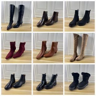 时尚 Lady 外贸原单女靴独码 39.5码 圆头厚底粗跟短靴长靴 Shoes杂款