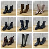 圆头纯色粗跟时装 Lady 短靴长靴 独码 时尚 Shoes外贸原单杂款 36码