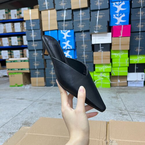 尖头细跟时尚舒适气质包头半拖