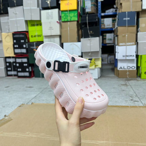 洞洞鞋圆头纯色厚底新款沙滩鞋