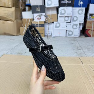 Lady Shoes外贸原单女鞋新款时尚圆头纯色平底网名一字扣时装单鞋