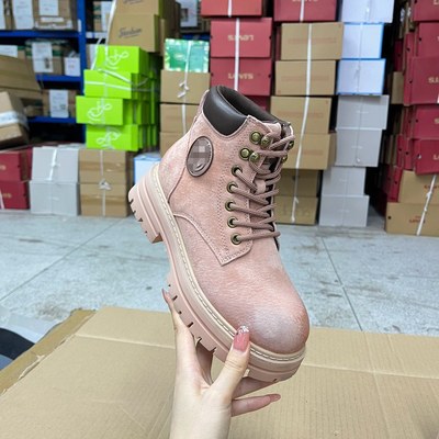 时尚短靴加厚小黄靴户外登山靴