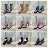 童靴31码 独码 清仓时尚 外贸原单杂款 厚底圆头纯色系带时装 短靴长靴