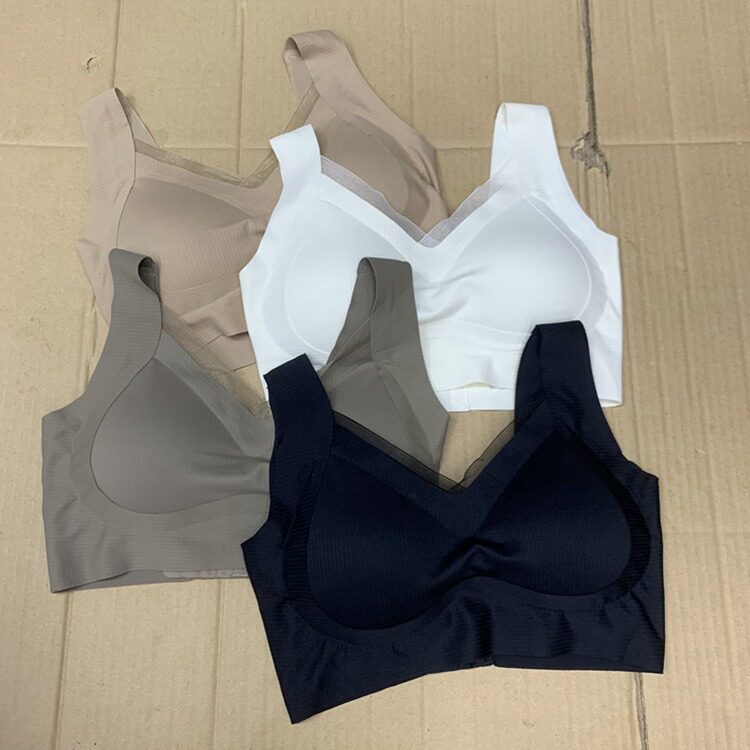 剪标出口Sexy bra反重力提拉网纱无钢圈聚拢收副乳舒适运动内衣图片