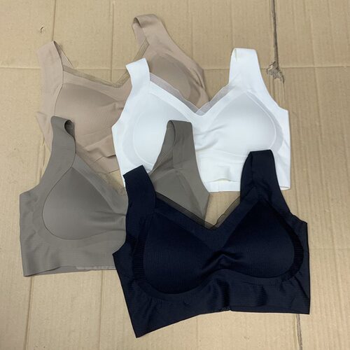 剪标出口Sexy bra反重力提拉网纱无钢圈聚拢收副乳舒适运动内衣