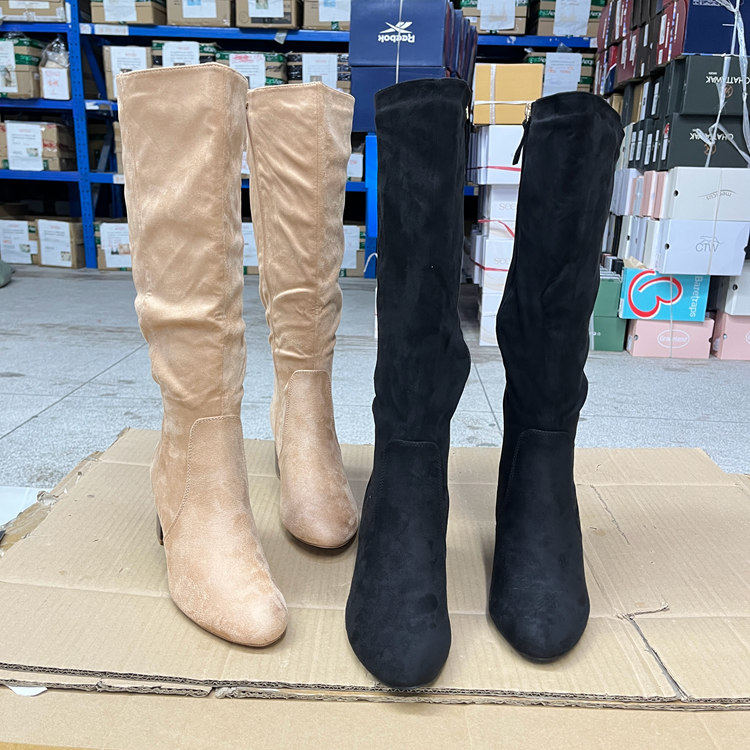 简约气质百搭侧拉链女新款靴子