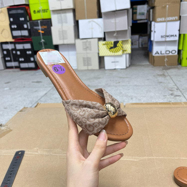 休闲圆头纯色平底百搭拖鞋凉鞋