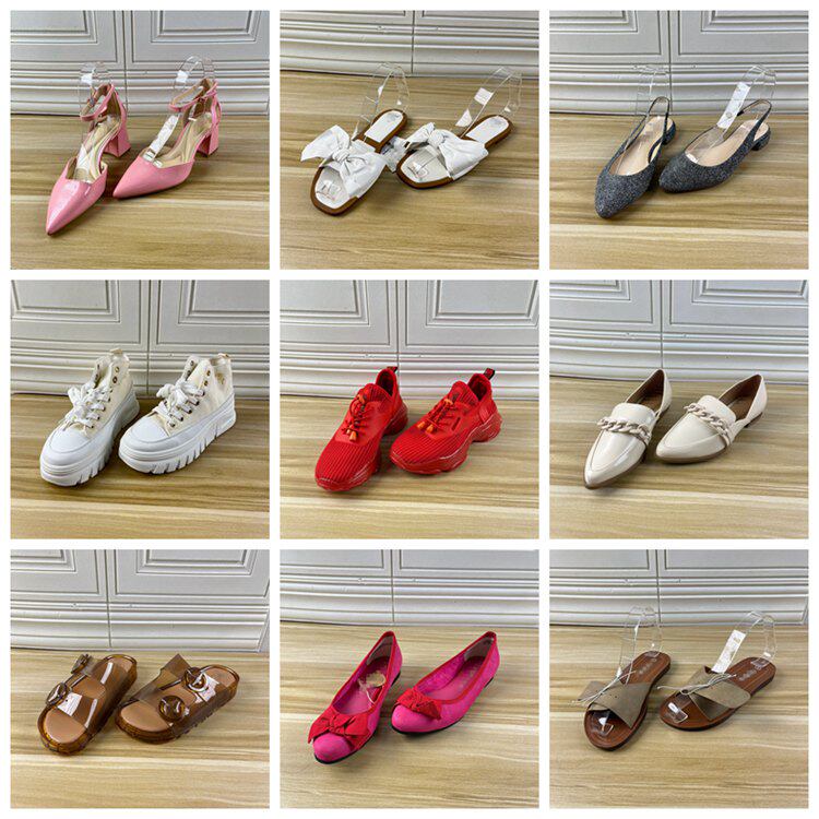 Lady Shoes外贸原单女鞋36码杂款独码时尚圆头拖鞋凉鞋尖头单鞋