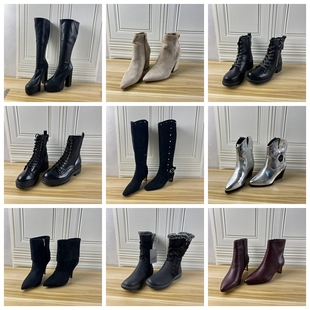 新款 Lady 靴子简约时尚 杂款 孤品捡漏真皮微瑕 Shoes外贸原单37.5码