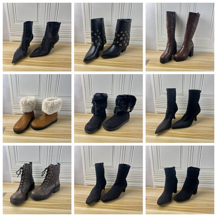 Lady Shoes杂款38.5-39码外贸原单独码女靴尖头细跟侧拉链短靴