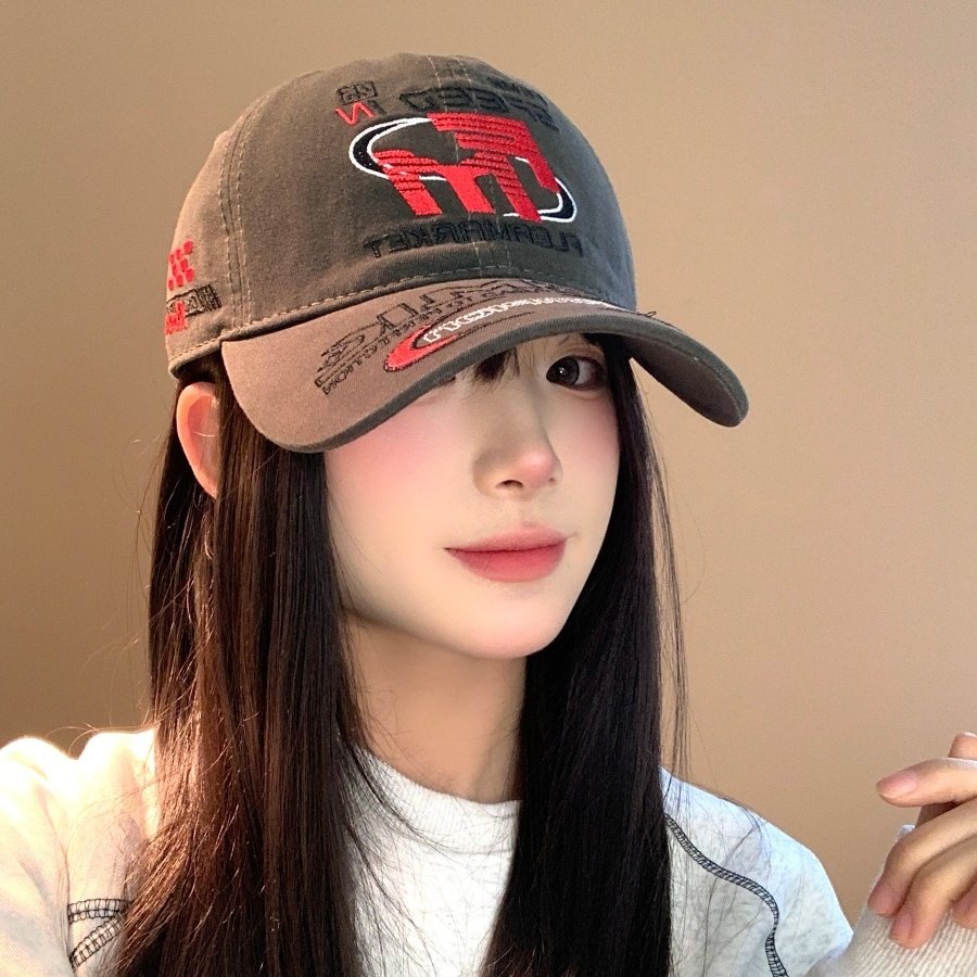 美式街头重工刺绣美式复古鸭舌帽子暗黑高街赛车机车棒球帽深帽檐,服饰配件/皮带/帽子/围巾,帽子,淘宝优惠券,粉丝福利购,淘宝优惠卷