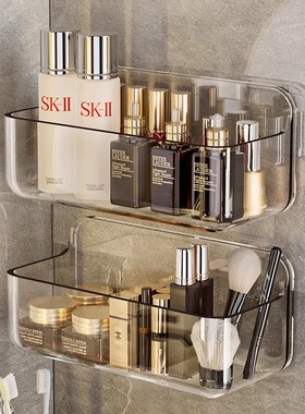 卫生间置物架洗漱台免打孔浴室壁挂式洗手间阳台厕所墙上收纳架子