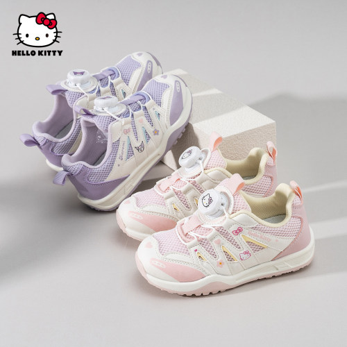 hellokitty女童鞋春秋季洋气纽扣