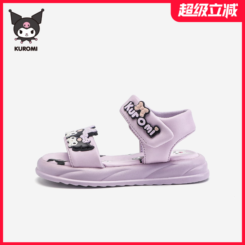 hellokitty库洛米女童公主凉鞋2025夏季新款三丽鸥儿童沙滩鞋软底