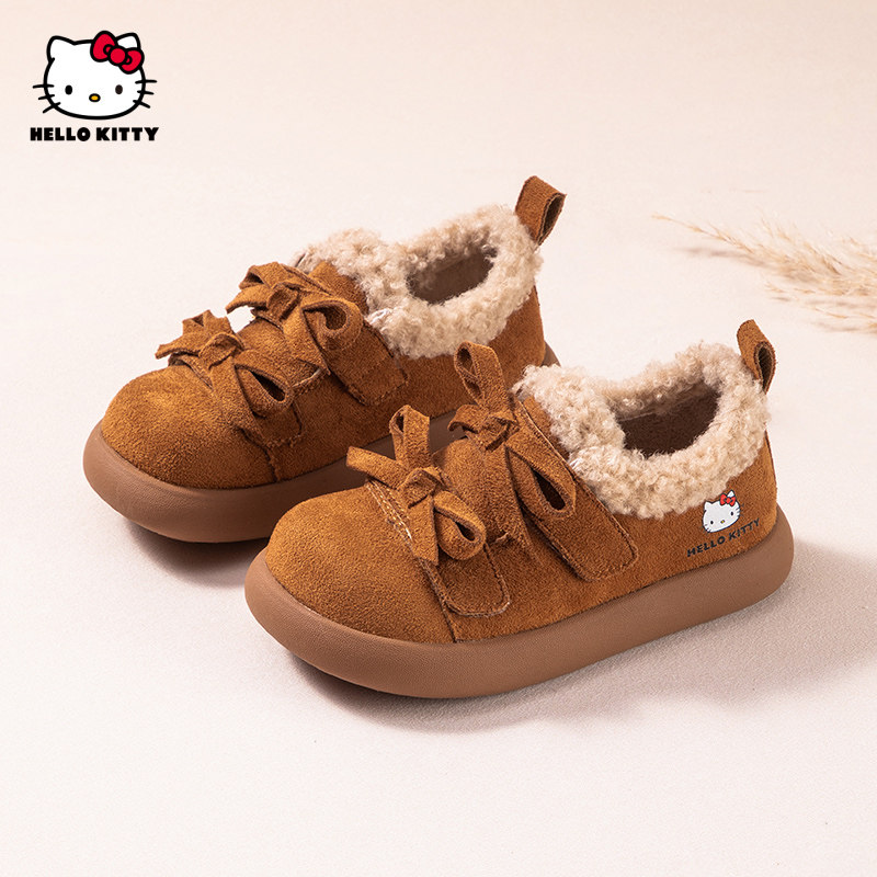 Hello Kitty女童加绒勃肯鞋棉鞋保暖冬季魔术贴毛毛鞋儿童运动鞋,童鞋/婴儿鞋/亲子鞋,运动鞋,淘宝优惠券,粉丝福利购,淘宝优惠卷