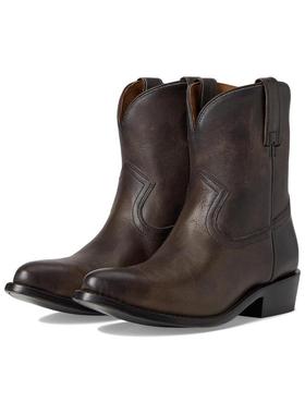 代购FRYE女士西部靴轻便透气舒适易穿脱尖头拉环设计