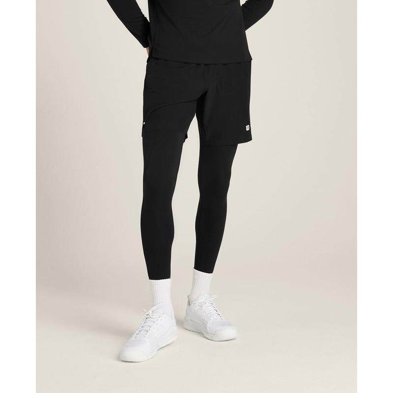 代购Wilson男士运动紧身裤压缩支撑散热排汗减少摩擦手机收纳