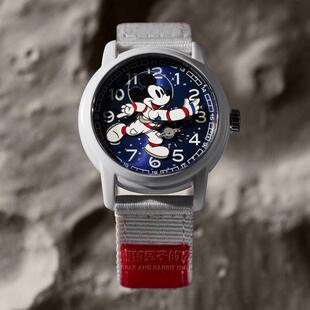 代购 Fossil化石迪士尼联名米老鼠米奇宇航员限量自动机械腕 新品