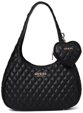 代购GUESS女士单肩包大容量拉链闭合内袋设计外袋设计绗缝纹理