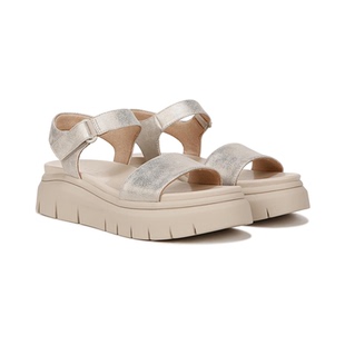 代购Naturalizer女士凉鞋轻便透气缓震支撑合成革鞋面魔术贴闭合