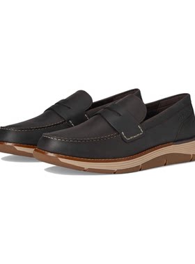 海外代购Rockport/乐步男士休闲皮鞋轻量缓震舒适支撑圆头套脚