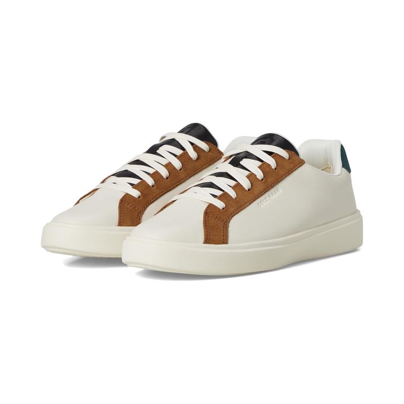 代购Cole Haan女士板鞋透气吸汗柔软鞋垫轻便圆头系带皮革鞋面