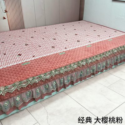 冬季加厚牛奶绒可拆洗榻榻米床盖