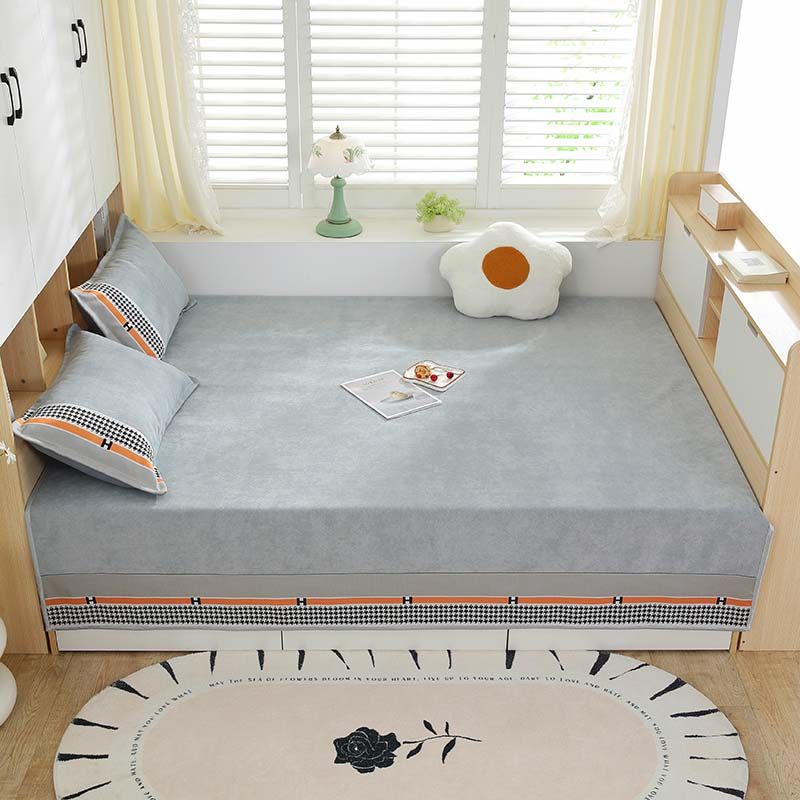 纯色简约四季通用防滑榻榻米床盖可机洗东北农村土炕单卧室大炕垫