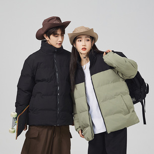 潮牌棉服2023冬季新款开衫立领保暖防风宽松面包服情侣装百搭棉衣