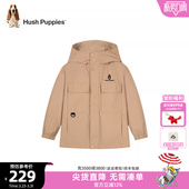 外套女童运动连帽户外服 男童休闲工装 暇步士童装 儿童风衣春新款