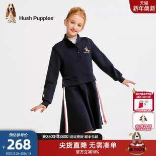 学院风大童卫衣裙休闲儿童裙子 新品 暇步士童装 女童连衣裙25秋冬装