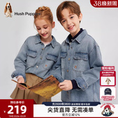 儿童牛仔衬衣外套 中大童休闲衬衣春秋新品 暇步士童装 男童牛仔衬衫