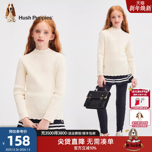 甜美高领毛衣儿童针织衫 大童打底衫 女童毛衣25秋冬新品 暇步士童装