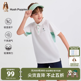 大童休闲舒适儿童运动T恤 暇步士童装 男童速干短袖 Polo衫 25夏新品