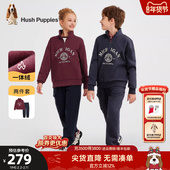 暇步士童装 两件套女童运动服 男童一体绒卫衣卫裤 儿童套装 25冬新品