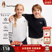 男童宽松圆领衫 暇步士童装 儿童T恤春秋新品 女童假两件宝宝上衣