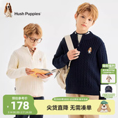 大童运动宽松毛衣儿童休闲套头针织衫 暇步士童装 男童线衣秋冬新款