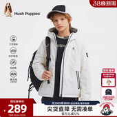 暇步士童装 大童轻户外连帽上衣儿童保暖厚外套 男童三防棉服冬新款