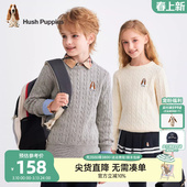 保暖女童休闲毛衣 中大童男童针织衫 暇步士童装 儿童线衣25秋冬新品