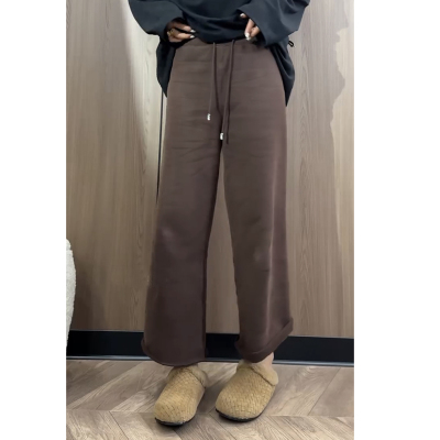 毛边微喇叭卫裤运动九分运动裤子