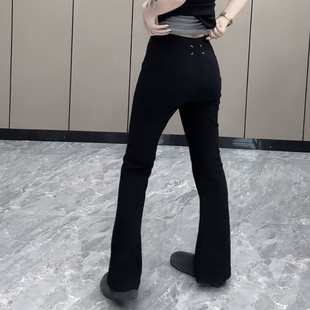 百搭休闲拖地马蹄裤 女弹力时尚 高腰显瘦微喇叭裤 欧货2025春夏新款