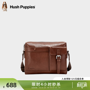 暇步士男士 包袋大容量斜跨包真皮牛皮男包 单肩包高端商务休闲男士