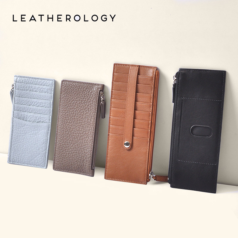 genuine leather Multi-bit cards Light and thin Card Holders Portable Vertical section Ferrule Certificates business card Storage bag zipper Small change Card packagein the Leather/Lady bags/Men's bag, Card package  category - from Buy2taobao.com to provide professional Taobao agent buy service
