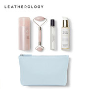 Leatherology leather cosmetic bag female vertical small portable lipstick storage bag carry mobile phone bag