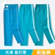 儿童运动裤 男童女中小学生蓝色一道二两三条杠粗春秋冬湖蓝 校服裤
