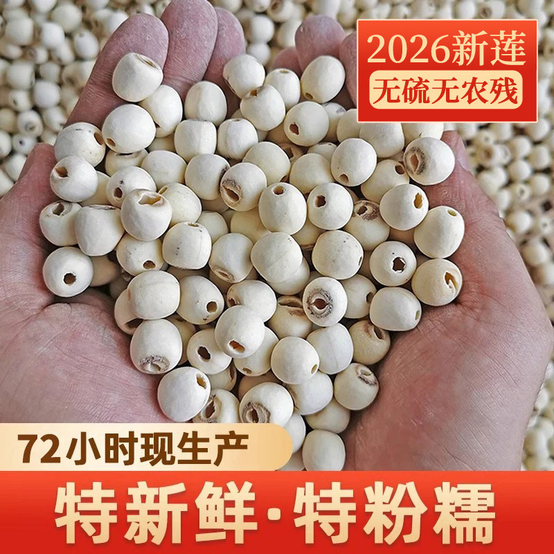 湖南湘潭莲子干货去芯500g特级官方旗舰店银耳莲子百合组合无心硫