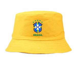 巴西哥伦比亚玻利维亚秘鲁美洲杯内马尔渔夫帽子男女足球迷服盆帽